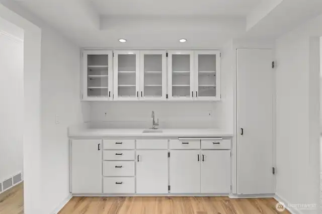 Bar in kitchen.
