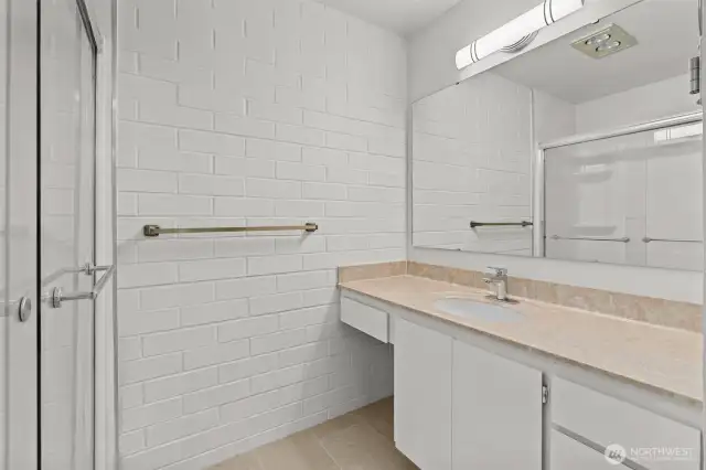 3/4 bath attached to 2nd upper floor bedroom.