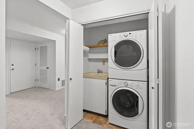 Laundry on lower level