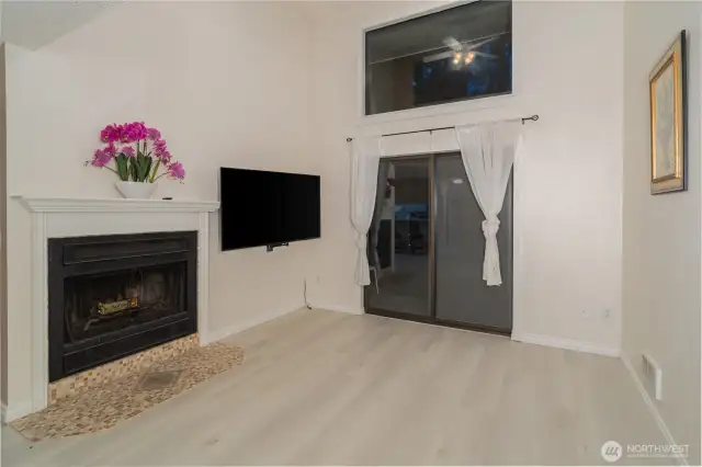 Fireplace and access to the Balcony for BBQ