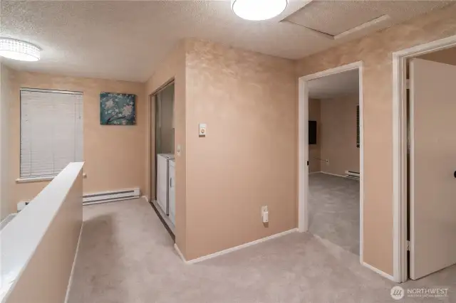 Upper floor with Laundry area  and 2 Bedrooms \and Full Bathroom. new carpets.