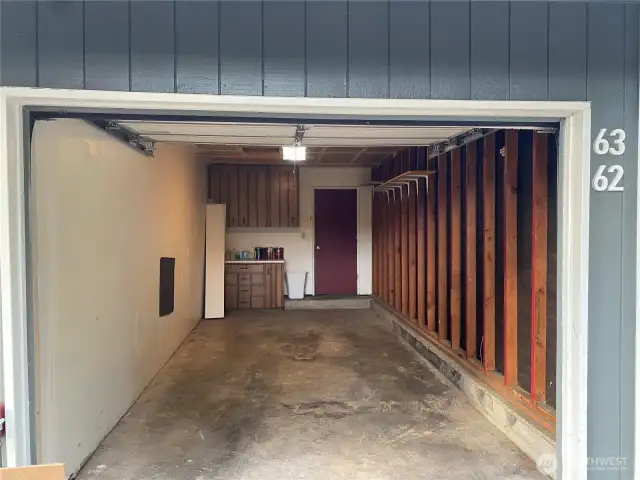 Covered Garage # 63 plus one more spot outside on parking soace # 63