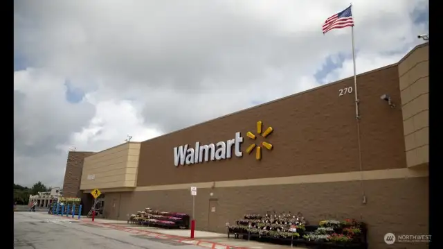 Walmart only 2 minutes away.