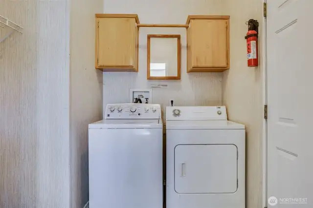 The washer and dryer stay with the home.