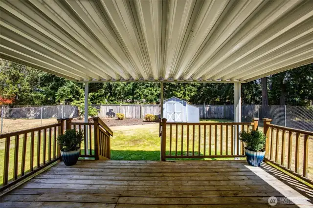 It's a great spot to unwind. Your fenced yard is just steps away.