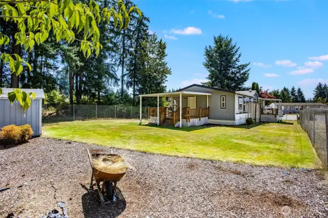 Plenty of space to play or build a garden.