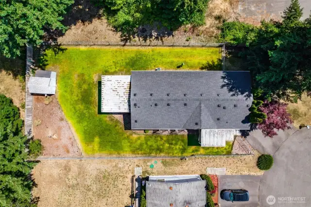 This bird’s-eye view of your future home shows off the great space and picturesque setting!