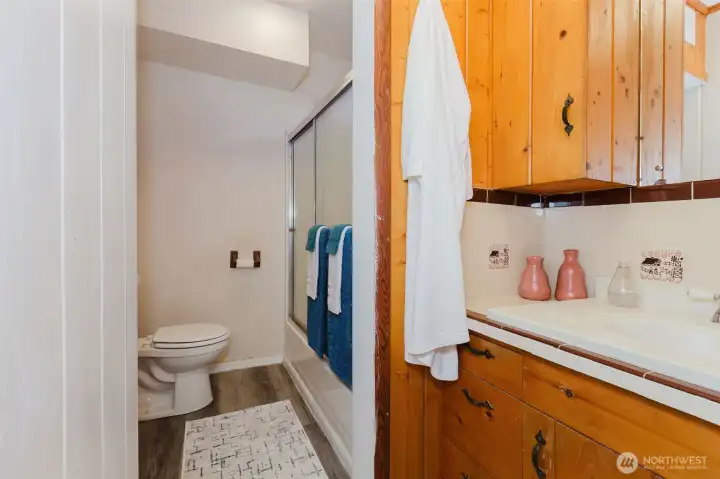 Main Floor bathroom sink area.