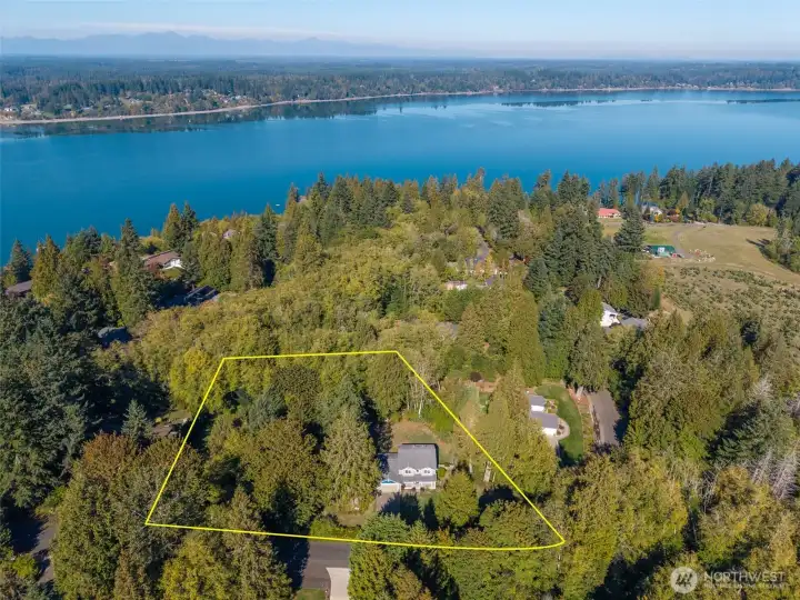 You can see this oversized, private lot from a birdseye view.