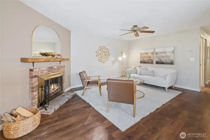 Living Room with Fireplace
