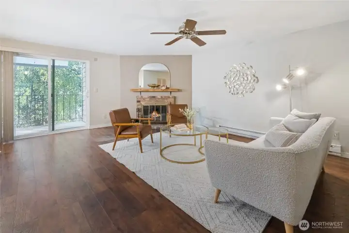 Living Room with Fireplace