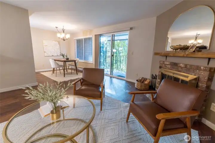 Living Room with Fireplace