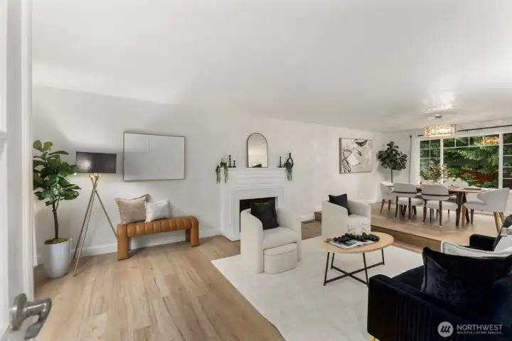 Formal Living Room with brand new flooring