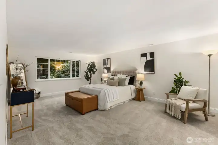 Primary Bedroom with brand new carpet