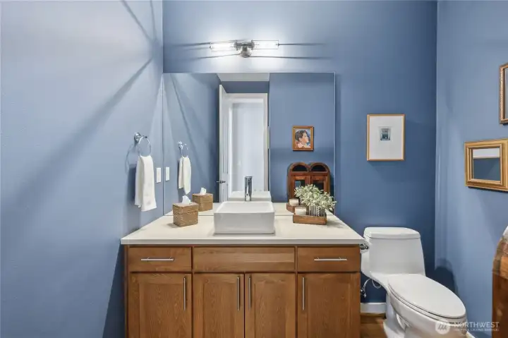 Half bath off entry for guests