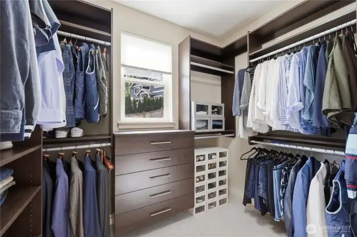 Spacious walk-in closet