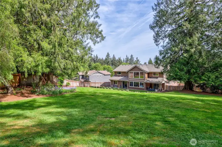 View from the upper yard close to exiting through the gate at the back of the property