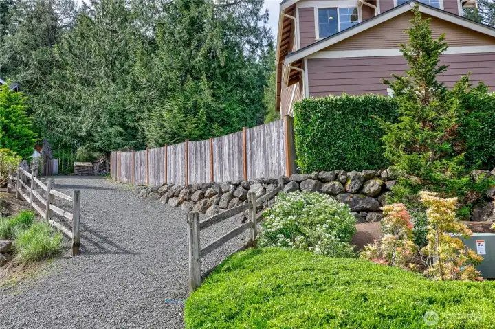 The easement for the neighborhood to use for the bus shelter