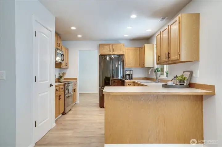 Want a more casual dining option? Throw a couple car stools at the end of the counter and you have the perfect cozy spot to dine and dash. This home has been lovingly maintained and is truly move-in ready!