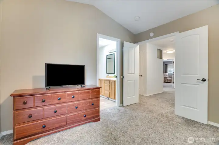 The French door entry makes this feel like a private retreat!