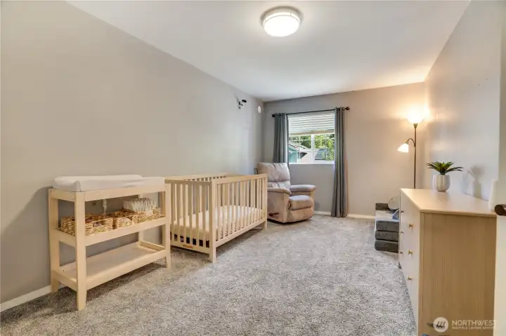 This third bedroom faces the front of the home and has plenty of space to spread out!