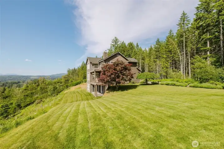 Side of home, nothing blocking your views except maybe deer or eagles