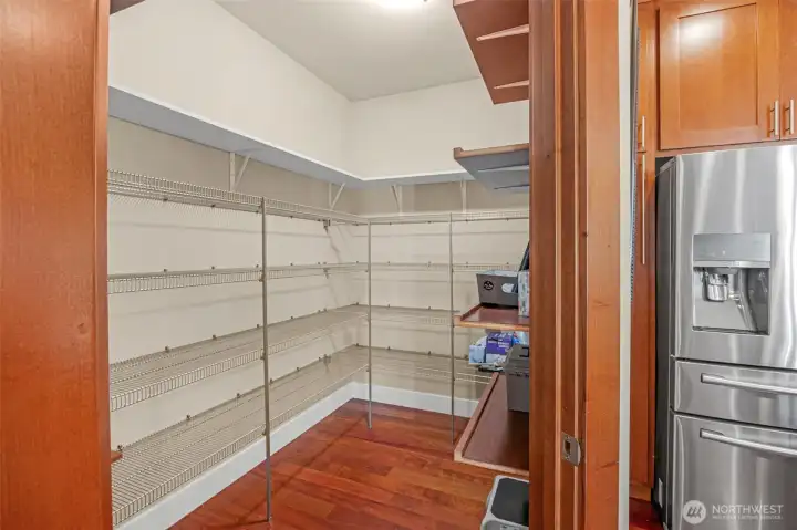 Oversized walk-in pantry. Oversized walk-in pantry.