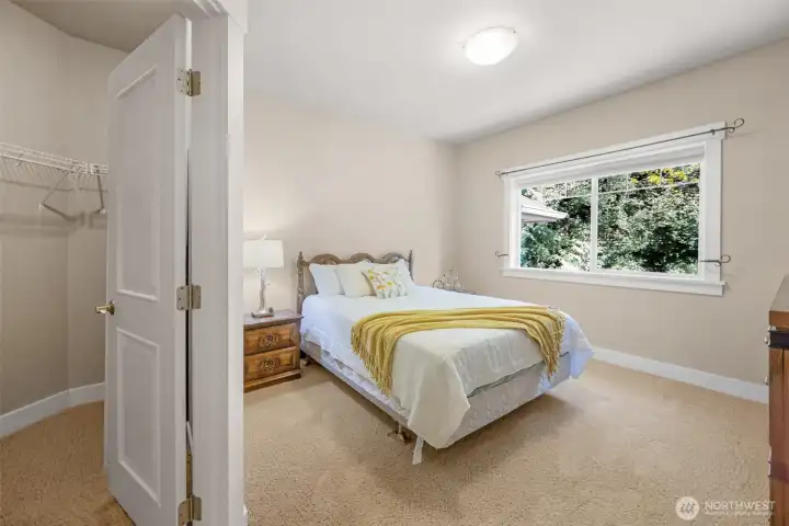 Large 2nd level bedroom with walk-in closet. Large 2nd level bedroom with walk-in closet.