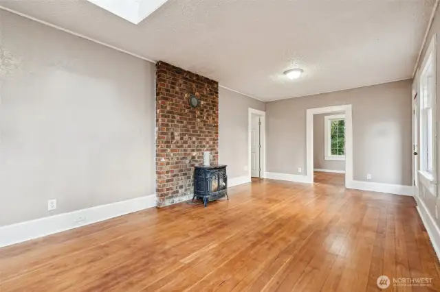 Living Room, Original hardwood floors