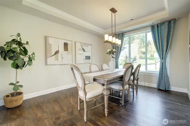 Spacious formal dining room right off the kitchen.