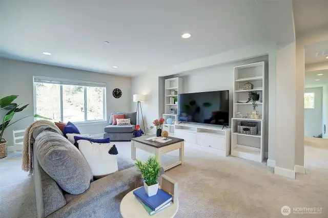 Play or kick back in the spacious upstairs TV room.