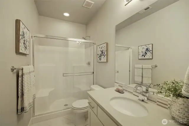 Lower level bath.