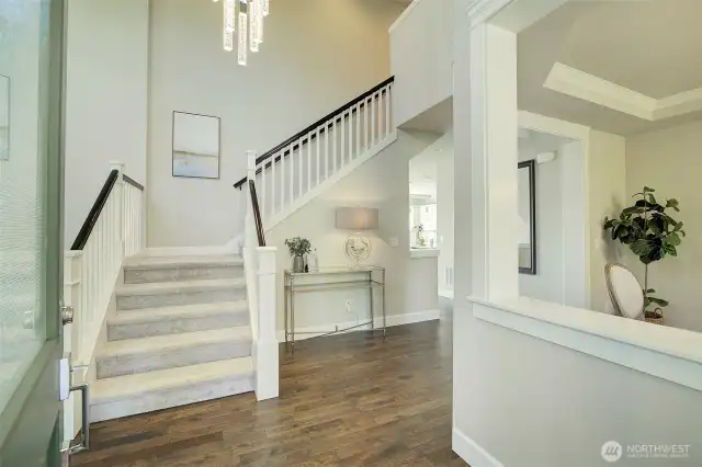 Warm, welcoming entryway.