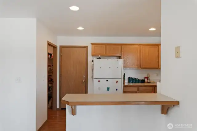 Kitchen with a large pantry!