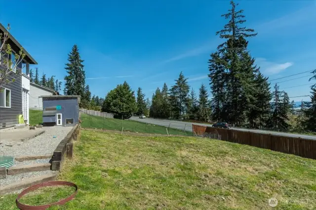 spacious back yard