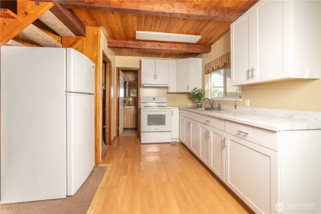 Another view of the brand new kitchen