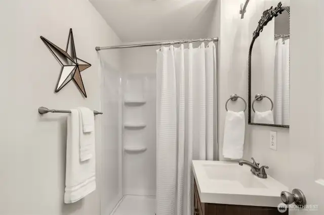 Cottage bathroom.