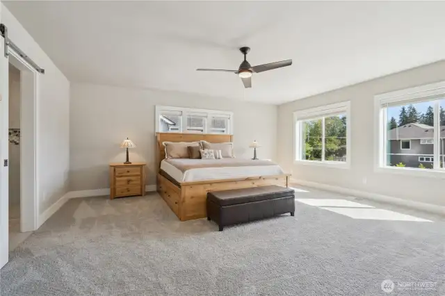 Upper level primary bedroom