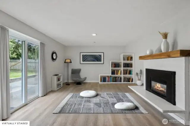 Great flex options in this home. Gas fireplace and a slider out to the back patio is great for entertaining with friends on those awesome BBQ days.