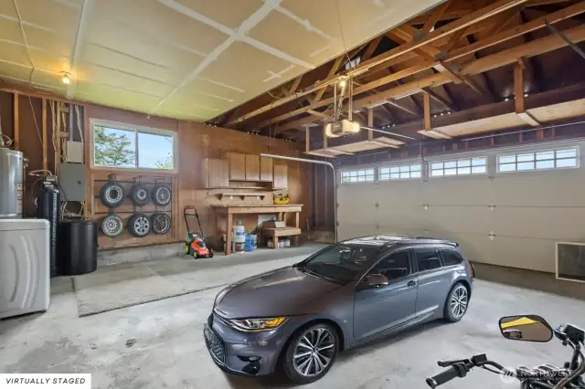 Large 2-car garage