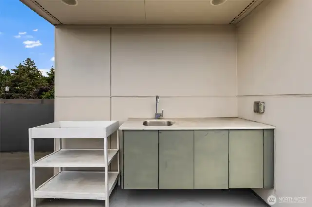 Rooftop deck with Sink and Gas