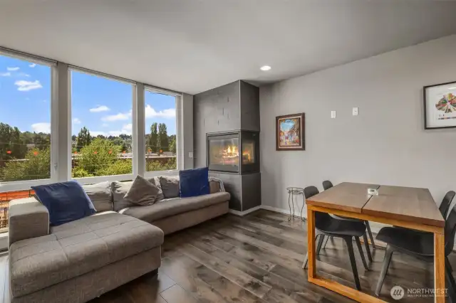 Living Space with Fireplace