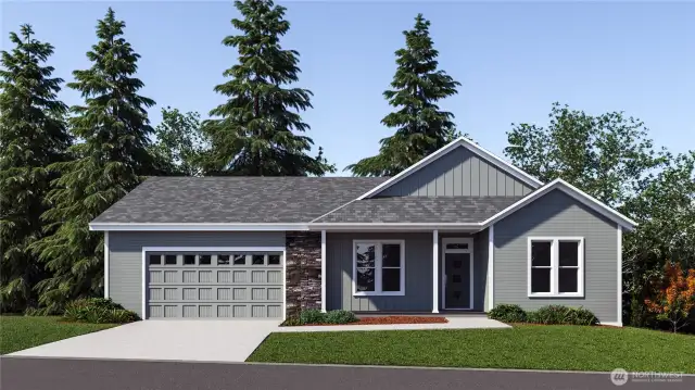 Rendering of finished home.