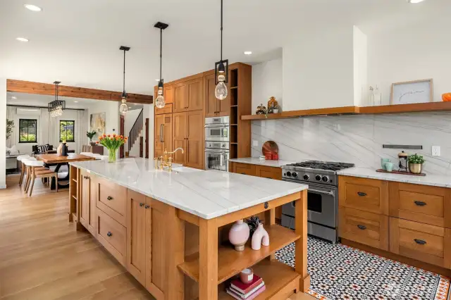 At the heart of the home, a luminous culinary kitchen unites form and function.
