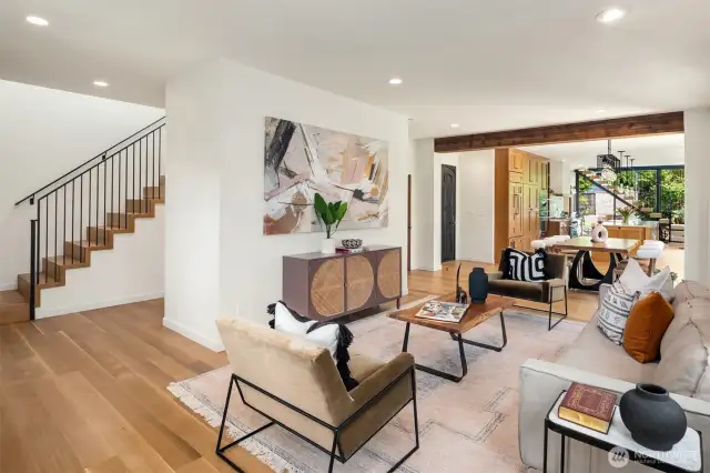 From the moment you step inside, it’s clear that every element has been chosen with intention: from rift-cut white oak floors...