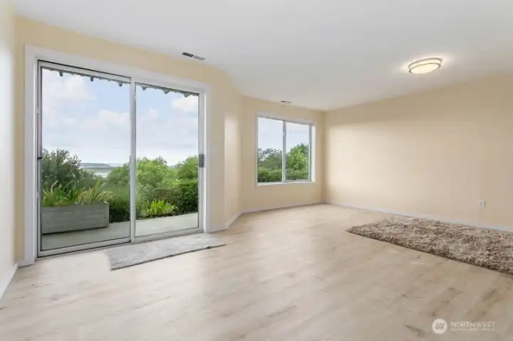 There is a storage room in the lower level as well as to this spacious room.