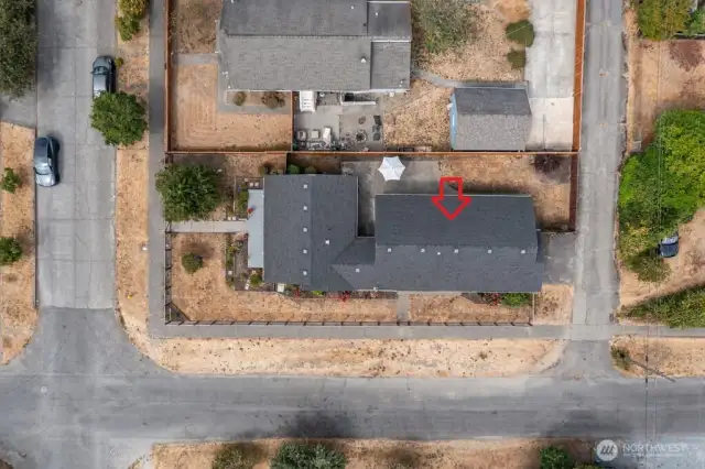View From Drone of Property
