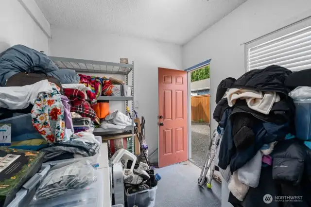 Extra Storage off Garage