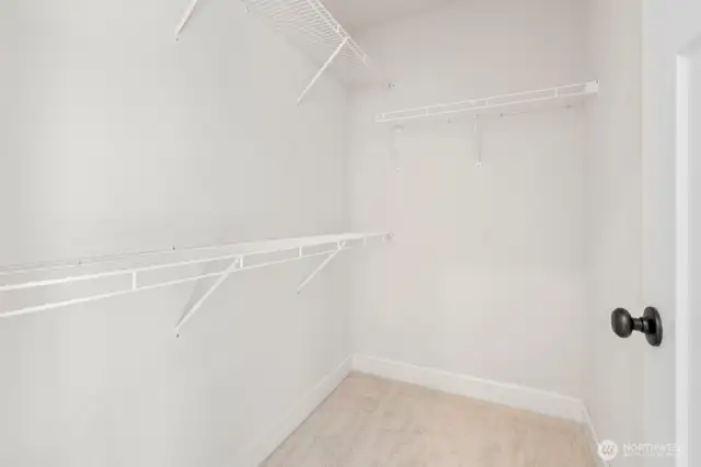 Walk-in closet off primary bedroom.
