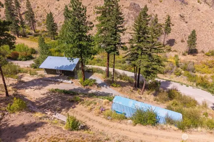 Aerial view from above.